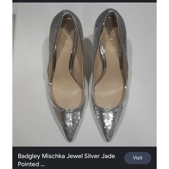 Badgley Mishka Silver Shoes Size 10 NWT and box - Picture 1 of 12
